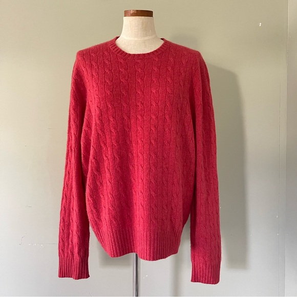 Vintage Polo Ralph Lauren Men’s cable knit sweater 100% Cashmere size XL - Picture 1 of 5